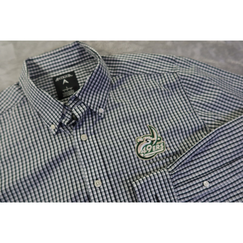 UNCC‎ Charlotte Button Front Dress Shirt Men's L University North Carolina 49ers